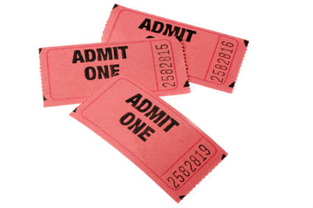 Three Admission ticketsの写真素材