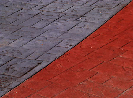 Two colors sidewalkの写真素材