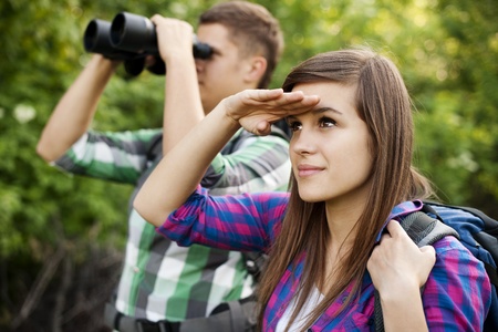 Searching young coupleの写真素材