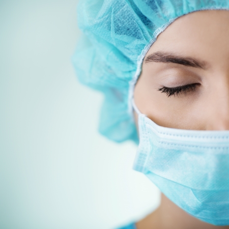 Close-up of young doctorの写真素材