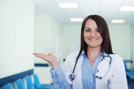 Portrait of young female doctorの写真素材