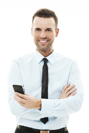 Businessman using smart phoneの写真素材