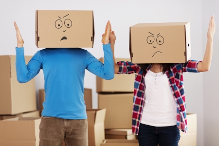 We hate unpacking の写真素材