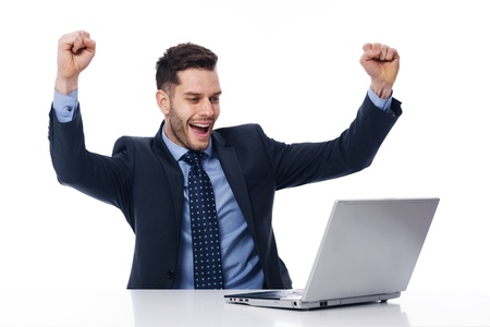 Portrait of happy young businessman の写真素材