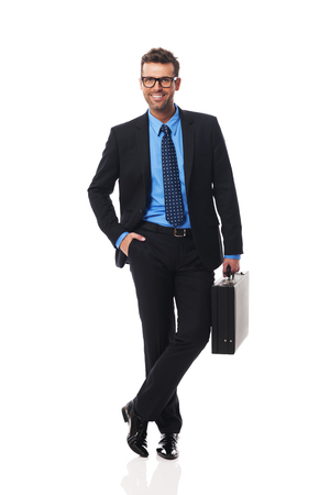 Portrait of intelligent business manの写真素材