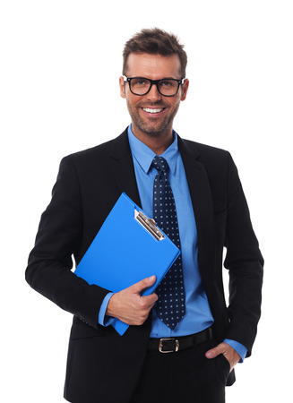 Portrait of happy businessman の写真素材