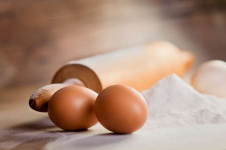 Close up of preparing for bakingの写真素材