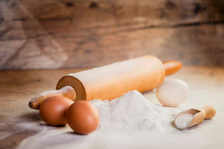 Rustic baking with wooden equipment
の写真素材