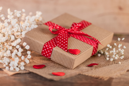 Gift box on valentine's dayの写真素材