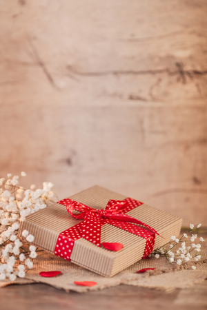 Valentine's day time with small gift の写真素材