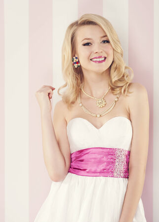 Portrait of beautiful elegant woman の写真素材