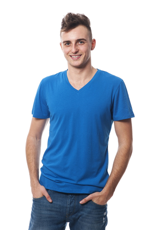 Portrait of smiling young man の写真素材