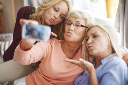 Sweet greetings from our familyの写真素材