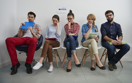 Stressful moments for people in the queue