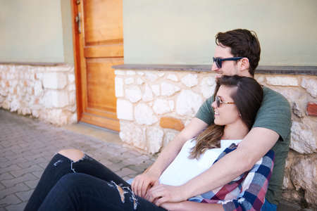 Everywhere is comfortable when we are togetherの写真素材