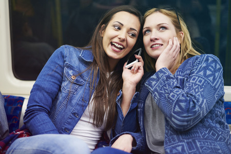 We lose signal in the subwayの写真素材