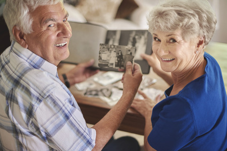 Great memories are kept in the albumの写真素材