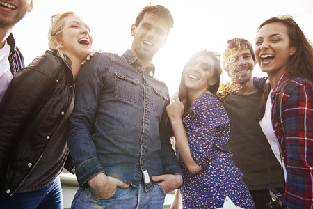 Group of friends having fun togetherの写真素材