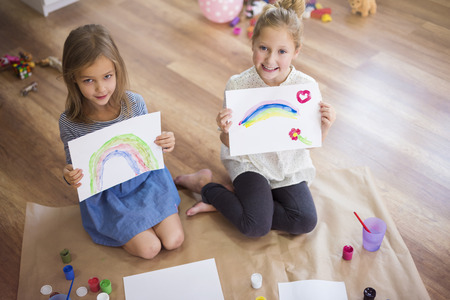 They are very proud of their worksの写真素材