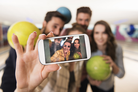 Great selfie in the entertainment clubの写真素材