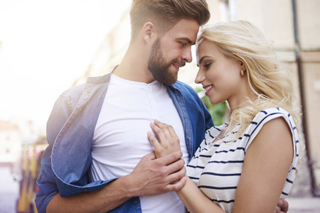 Windy day full of loveの写真素材