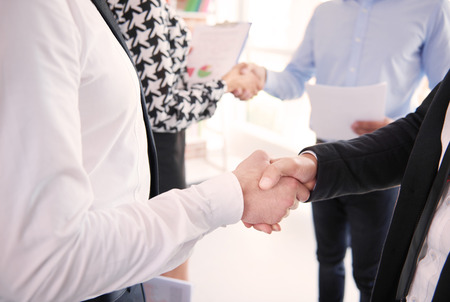 Two big companies have achieved a dealの写真素材