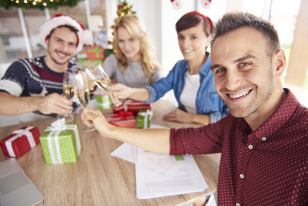 All staff members having a good timeの写真素材