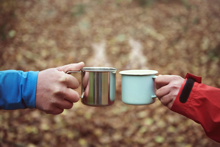 Hot tea to warm upの写真素材