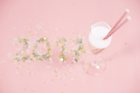 Defocused view of New Years numbers
