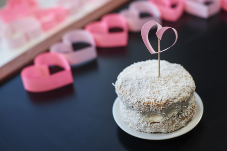 Close up of coconut cakeの写真素材