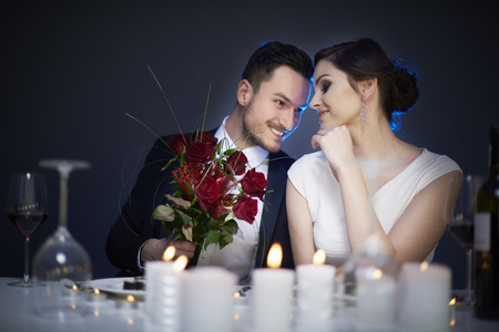 Give pretty flowers it is always a nice gesture の写真素材