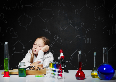 Boring lesson of chemistryの写真素材