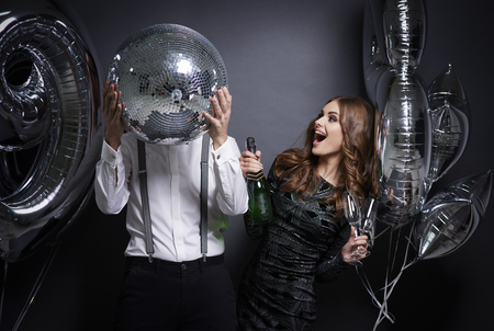 Couple celabrating New Year's Eve