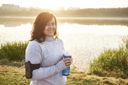 Portrait of woman after the workout