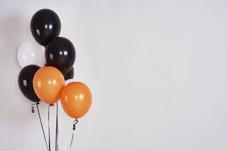 Halloween balloons with copy space in studio shotの写真素材