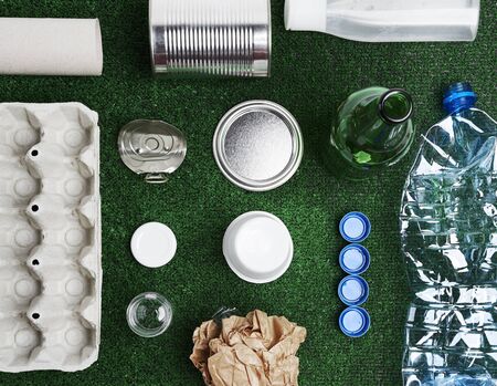 Different kinds of garbage for recycling 