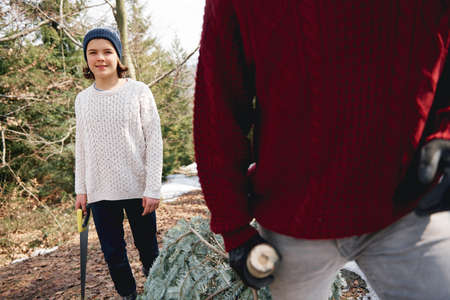 Portrait of teenage boy in Christmas time