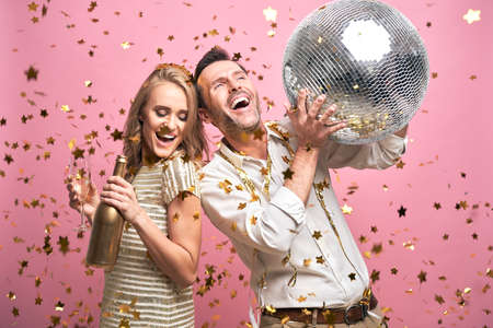 Couple dancing at the partyの写真素材