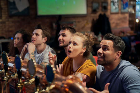 Group of friendship disappointment of match resultの写真素材