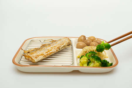 A deliciously balanced nutritious meal on the plateの写真素材