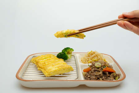 A deliciously balanced nutritious meal on the plateの写真素材