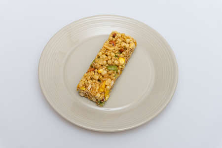 A nutritious snack grain bar that looks deliciousの写真素材