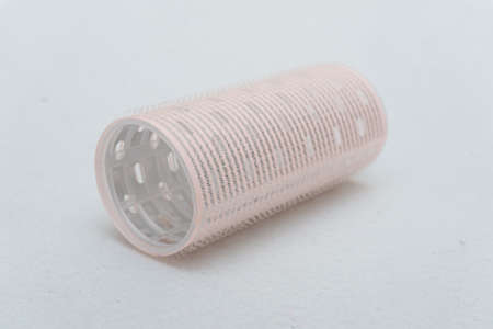 hair rolls for beauty products on a white backgroundの写真素材