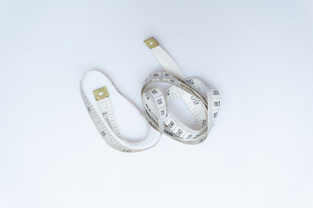 Tape measure to measure various body partsの写真素材