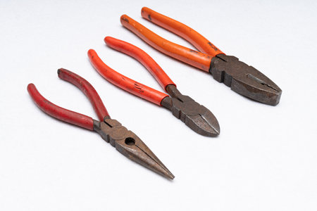 Various household tools such as hammer and tape measure screwdriverの写真素材