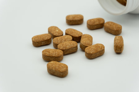 Medical concept using pills and various propsの写真素材