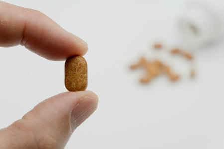 Medical concept using pills and various propsの写真素材