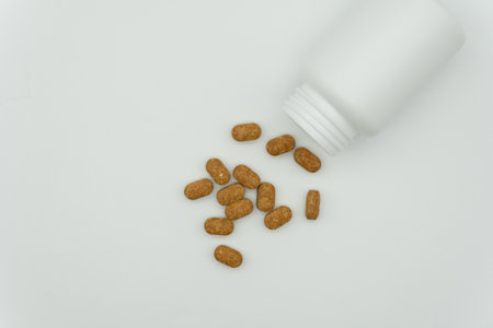 Medical concept using pills and various propsの写真素材