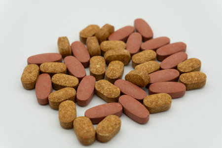 Medical concept using pills and various propsの写真素材