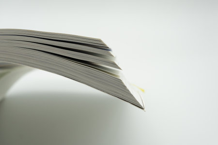 Open book cover on a white backgroundの写真素材